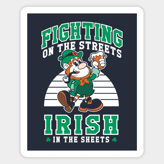 Fighting on the Streets - Irish Leprechaun - St Paddy's Day Magnet by Nemons